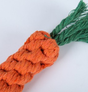 Carrot Cotton Rope <b>Pet</b> <b>Toy</b>, Chew <b>Toy</b> <b>for</b> Dogs and Cats, <b>Interactive</b> <b>Pet</b> <b>Toy</b>, Bunny <b>Toy</b>, <b>Pet</b> Gift, Rabbit Shaped Cotton Rope <b>Toy</b> - Product Image 2