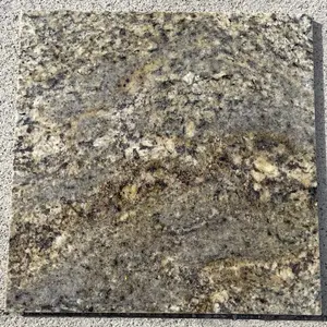 12x12 para Amazon Gold Industrial-Azulejo de granito moderno pulido flameado para piso de piedra al aire libre Caja de remodelación de pared de 5 T-54B Losas - Product Image 1