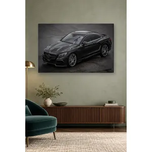 Impression sur toile Fida Black Mercedes S Coup sur surface mouillée - Product Image 3