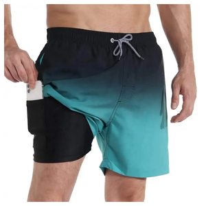 Maillots de bain d'été pour hommes avec logo personnalisé respirant double couche décontracté extensible short de bain de pêche pour hommes sublimation pour hommes - Product Image 5