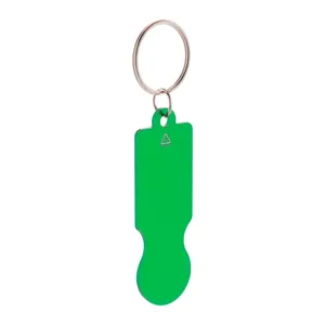 Porte-clés en métal durable RaluCart avec jeton, gadgets écologiques - Product Image 1
