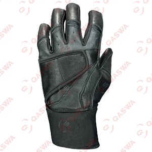 Vente chaude professionnel personnalisé couleur noire en cuir réglable et extensible longue manchette Baseball gants de frappe - Product Image 1