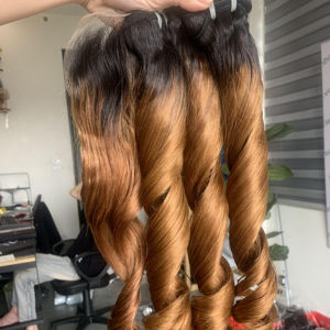 Pelucas y mechones hinchables mágicos, cabello humano 100% Real, 8 a 32 pulgadas, precio al por mayor - Product Image 1