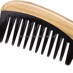 Handmade Antique Quality Natural Horn Massage Comb with Wooden Handle Super Comb for Hair <b>Beard</b> Buffalo Use in Home Salon <b>Care</b> - Product Image 5