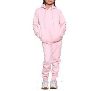Ropa de Color sólido para niñas, chándal deportivo para niños, 2 uds., chándal de moda para niñas, suéter informal para niñas, conjuntos de ropa para niñas - Product Image 4