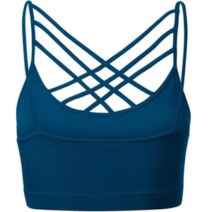 Sujetador deportivo sin espalda en U profundo con cuello colgante de soporte de Venta caliente para mujer - Product Image 2