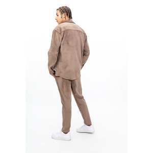 Pantaloni e pantaloni in velluto a coste color cammello da uomo - Product Image 1