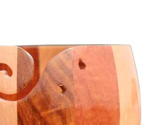 Bol de fil en bois pour tricoter crochet bols de stockage de fil décoratifs faits à la main grands - Product Image 3