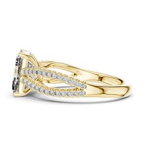 Anillo de Compromiso con Diamante de Laboratorio de Corte Radiante de 2.40 CT para Mujer, Claridad VVS-VS EF, Oro de 18K, 14K, 10K y Plata 925, Color Rosa - Product Image 6