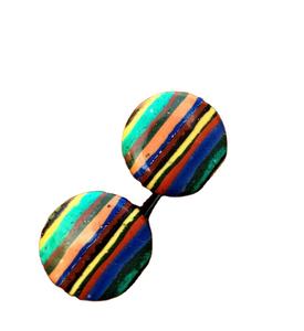 Natural <b>Rainbow</b> Calcsilica Cabochon Smooth Round Shape Loose Gemstone for DIY Jewelry Making-for <b>Bracelets</b> and Necklaces - Product Image 1