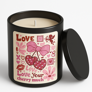 Bougies parfumées à la cire de soja pour la Saint-Valentin, pot de 7oz, design romantique, aromathérapie luxueuse pour fête de mariage, maison, Diwali - Product Image 2