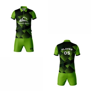 Ensemble de tenue de tennis sur mesure respirant et écologique pour hommes, séchage rapide, 100% polyester, chemise et short entièrement imprimés - Product Image 3