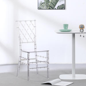 Silla Chiavari de resina transparente a precio de venta al por mayor, silla de boda acrílica de plástico blanco, silla de Hotel Fénix Napoleón - Product Image 2