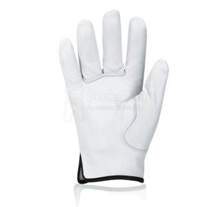 Gants de travail personnalisés OEM en cuir véritable de haute qualité, flexibles, avec motif personnalisé et poignet élastique - Product Image 4