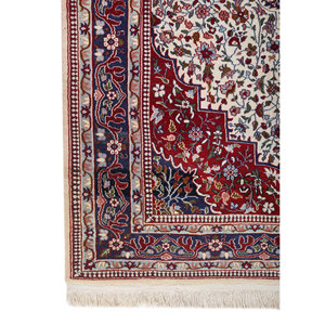 Alfombras de Lana Anudadas a Mano Gulnar Ivory-Skwl-334, Rectangulares con Medallón de 10 mm de Grosor, para Sala de Estar, Dormitorio, Habitaciones Juveniles, Hechas a Mano en Tabriz - Product Image 4