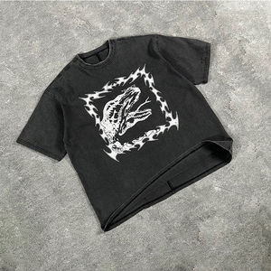 เสื้อยืดแขนสั้นผ้าฝ้าย 100% ระบายอากาศดี สไตล์ลำลอง แฟชั่นสตรีท ปักลายแบรนด์ ดีไซน์ไล่เฉดสี ลายเดนิม ลายพื้น ลายดิจิทัล - Product Image 3