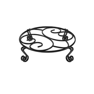Round Shape Black Painted Iron Plant <b>Stand</b> Flower <b>Pot</b> Plant <b>Stand</b> For Home Balcony Garden Backyard Decorative Plant <b>Stand</b> - Product Image 1