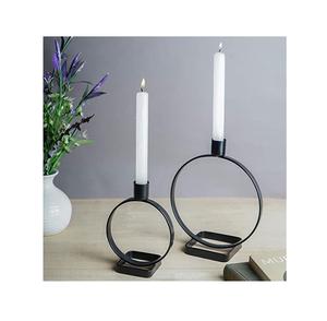Bougeoir en fer fait à la main avec design géométrique Lanterne en métal de meilleure qualité pour la décoration intérieure Vente en gros Support de mariage de Noël - Product Image 4