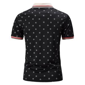 Popular 100% Cotton O-Neck Polo Shirt Short Sleeve Golf Tshirt in Formal Style <b>Knitted</b> Terry Fabric With Print <b>Pattern</b> - Product Image 2