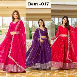 Lehenga Choli de Diseñador Completamente Cosido con Bordado, Lehenga Choli de Boda para Exportación Mundial - Product Image 2