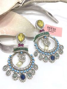 Impresionantes Pendientes de Diseño Moderno Chapados en Oro de la Mejor Calidad, Colección de Joyería para Bodas y Fiestas para Mujeres y Niñas - Product Image 6