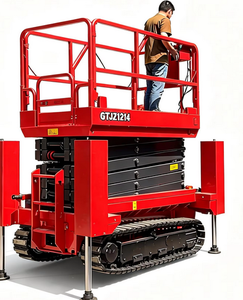 Plataforma Elevadora de Tijera Eléctrica de 18m Tipo Oruga para Trabajo Pesado, Remolque de Transporte, 12V, Equipo de Elevación Estable para Sitios Industriales - Product Image 1