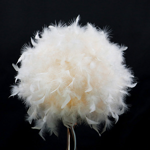 Lámpara colgante de pie para dormitorio, parasol redondo de plumas, naranja y rosa, personalizado - Product Image 4