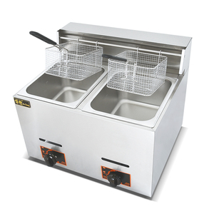 Thương Mại Nồi Chiên Đôi Thép Không Gỉ Sâu Tank Gas Sâu Nồi Chiên Khoai Tây Gas Chip Nồi Chiên - Product Image 2