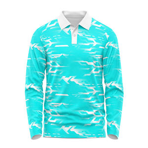 Polo de golf personnalisé pour hommes, manches longues, étirement dans les 4 sens, évacuation de l'humidité, coupe athlétique, fabriqué au Vietnam - Product Image 6