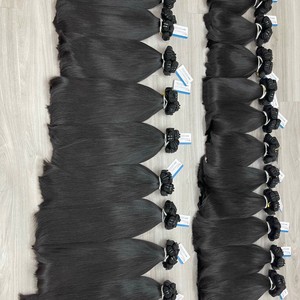 Lots de Cheveux Humains Noirs Bruts Vietnamiens, Tissage Droit, Double Trame, Cuticules Entièrement Alignées, Aspect Naturel Doux, Cheveux Premium en Gros - Product Image 2