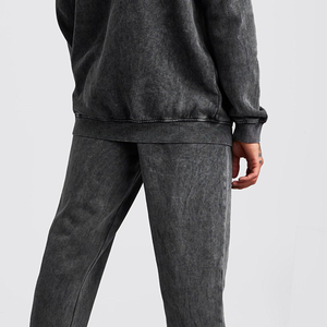 Ensembles de survêtements en molleton de coton délavé personnalisés 2024 de haute qualité, à épaules tombantes, respirants, imprimés, pour la gym, OEM, hiver, grandes tailles - Product Image 6