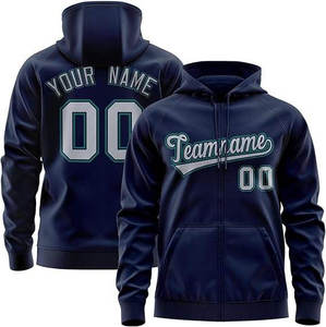 Sublimación personalizada Béisbol Sudadera con capucha 100% Poliéster Invierno Color cálido Patrón sólido con el logotipo y el número del equipo - Product Image 3