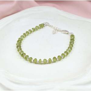 925 Sterling Silver Peridot <b>Gemstone</b> <b>Bracelet</b> Elegant Crystal Jewelry with Dazzling Luster - Product Image 1