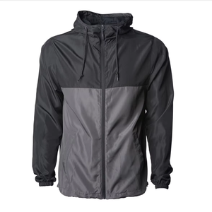Veste coupe-vent de pluie de haute qualité personnalisée en gros veste coupe-vent à capuche imperméable légère pour hommes - Product Image 6