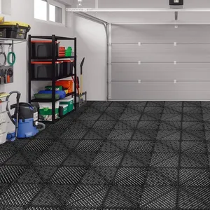 50ชิ้นเชื่อมต่อกันกระเบื้องพื้นโรงรถระบายน้ำ15.75x15.75นิ้วแพ็ค50ชิ้น - Product Image 1