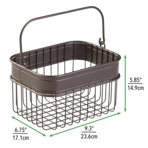 Panier de pique-nique en fer avec poignée, panier de rangement pour fruits, nouveau design, fait main, pour le rangement de la cuisine - Product Image 3