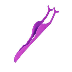 Applicateur de cils à forte demande Pince à épiler à poignée incurvée Applicateur de cils de manucure en acier allemand - Product Image 3