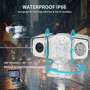 Điện thoại di động <span class=keywords><strong>DVR</strong></span> PTZ máy ảnh 2MP 360 độ xoay 100 ° Pan tốc độ biển không thấm nước IP66 Hồng Ngoại 150M Mặt phát hiện cho biển/xe - Product Image 5