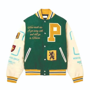 Fabricant de vestes de baseball personnalisées avec broderie en chenille Vestes universitaires Letterman vintage pour hommes - Product Image 1