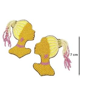 Pendientes de Alta Calidad para Niñas y Mujeres, Bordados a Mano con Cuentas, Nuevo Diseño, Artesanía JAVED, para el Día de San Valentín y Navidad - Product Image 1