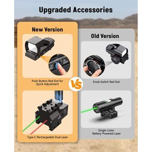 MidTen 3-9x32 Sporting Scope Combo Dual <b>Illuminated</b> Optics Red Green Dot Sight Professional Hunting Firearm 20mm Picatinny Rail - Product Image 2