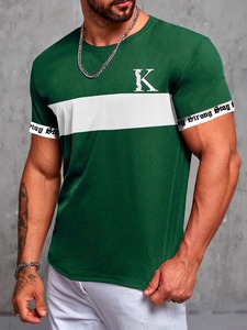 Vêtements décontractés de qualité supérieure pour hommes Derniers modèles T-shirts légers de couleur unie pour hommes à vendre - Product Image 2