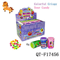 Bonbons gélifiés croustillants colorés en pot mystère 6g, saveurs fruitées aléatoires, friandise surprise pour enfants, cadeau amusant pour fêtes