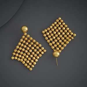 Boucles d'oreilles pendantes géométriques tendance en alliage de zinc pour soirée 185894 - Product Image 5