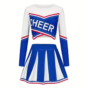 EXONE INDUSTRIES OEM Uniforme Personalizado para Equipos de Animadoras, Falda Mini y Top Transpirable de Spandex/Poliéster para Niñas y Mujeres - Product Image 1