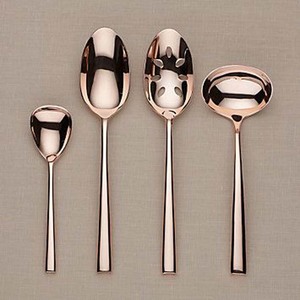 ชุดเสริฟเสิร์ฟกาแฟช้อนซุปสลัดด้ามจับยาวทำจากโลหะชุบเงินทำจากสเตนเลสสตีล - Product Image 3