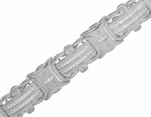 Bracelet Hip Hop Moissanite en diamant de style classique avec bijoux en argent sterling 925 glacés - Product Image 5