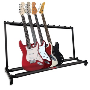 Soporte de suelo para 5 guitarras con 9 ranuras ajustables para guitarras Flying V - Product Image 1