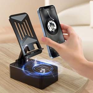 Haut-parleur chargeur Wys2301bt noir, support de téléphone rotatif pliable avec Bluetooth sans fil pour utilisation universelle avec téléphone - Product Image 3