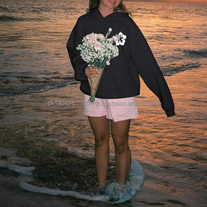 Sweat à capuche oversize en coton 100% pour hommes, sweat-shirt d'hiver en éponge française lourd avec logo personnalisé, taille des épaules tombantes 6XL solide - Product Image 4